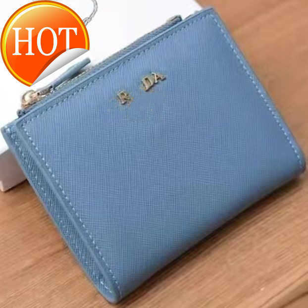 

Luxury Designer Bags Handbag the Latest Cross Grain Cowhide Wallet Women's Change Bag Multi Card Slot Two Fold Short Large Capacity Ultra-thin Factory Direct Sale, Pink