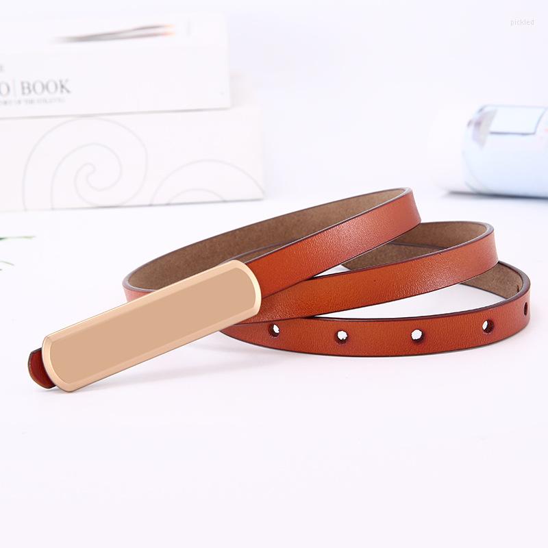 

Belts 2023 Women's Thin Belt Leather Accessories Fashion Versatile Decorative Skirt Dress Waist Simple Designer, Black