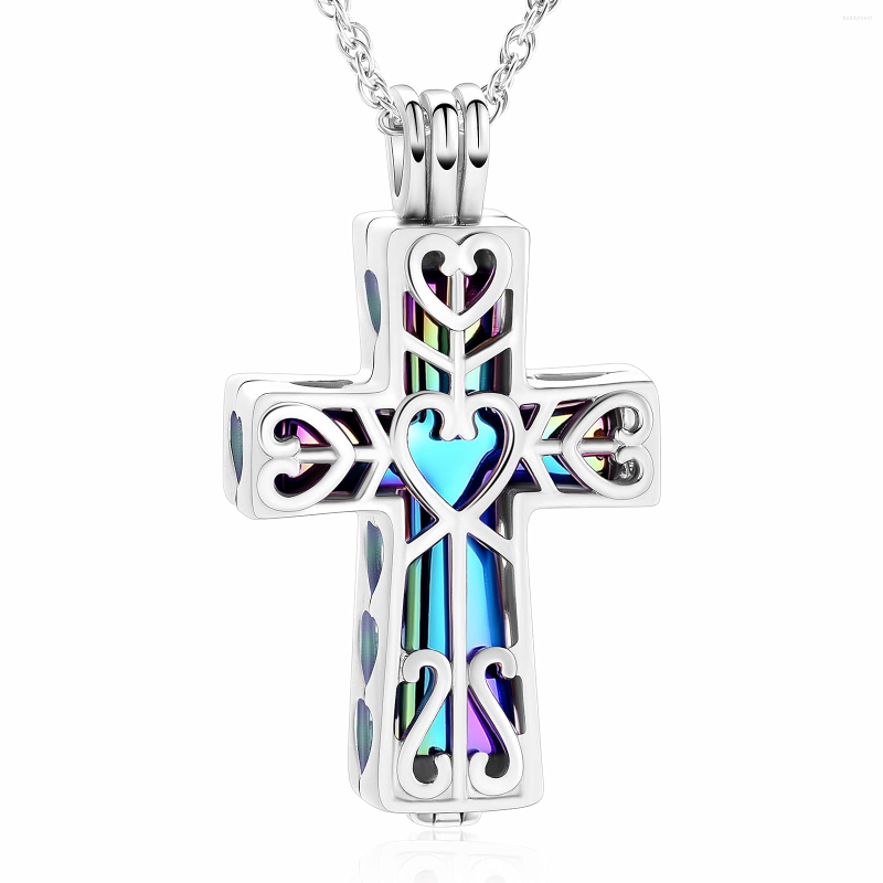 

Pendant Necklaces Cremation Jewelry Cross Urn Necklace For Ashes Women Men Keepsake Memorial