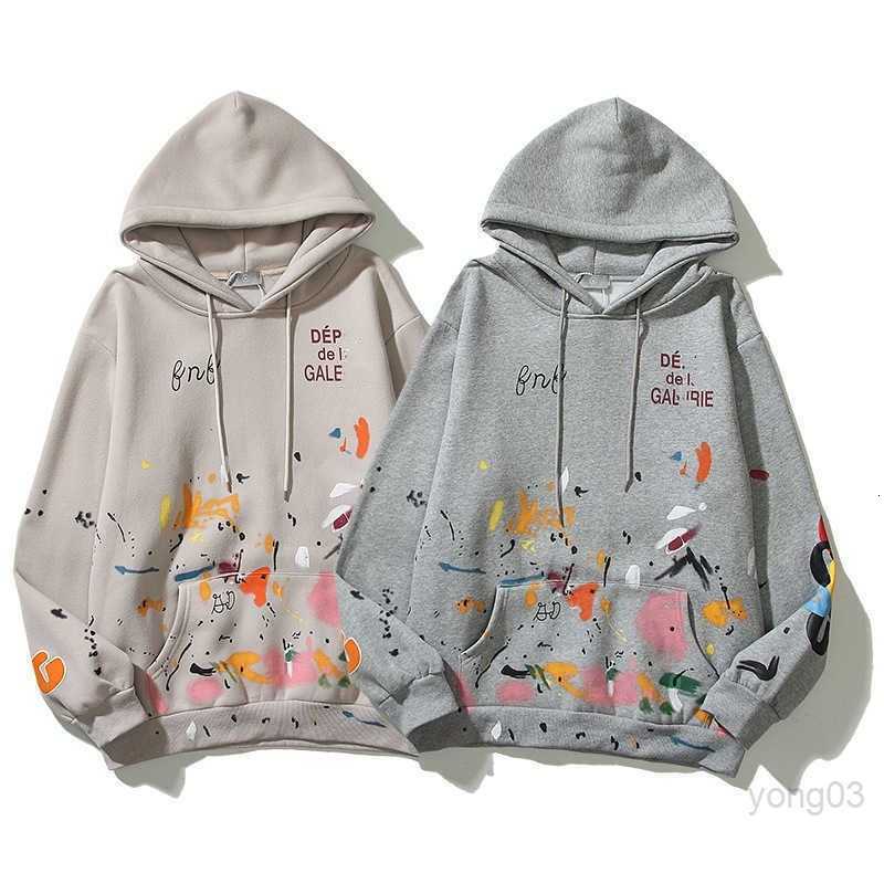 

Men's Hoodies Sweatshirts Galleryes Dept Graffiti Splash Print for Men and Women Fashion Casual Couple Jacket82mwf