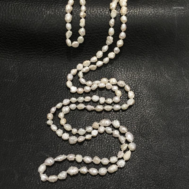 

Chains 7-8MM Natural Fresh Water Pearl Necklace Long 120CM 160CM Accept Order Any Lenth Classic Fashion Women Jewelry Unique