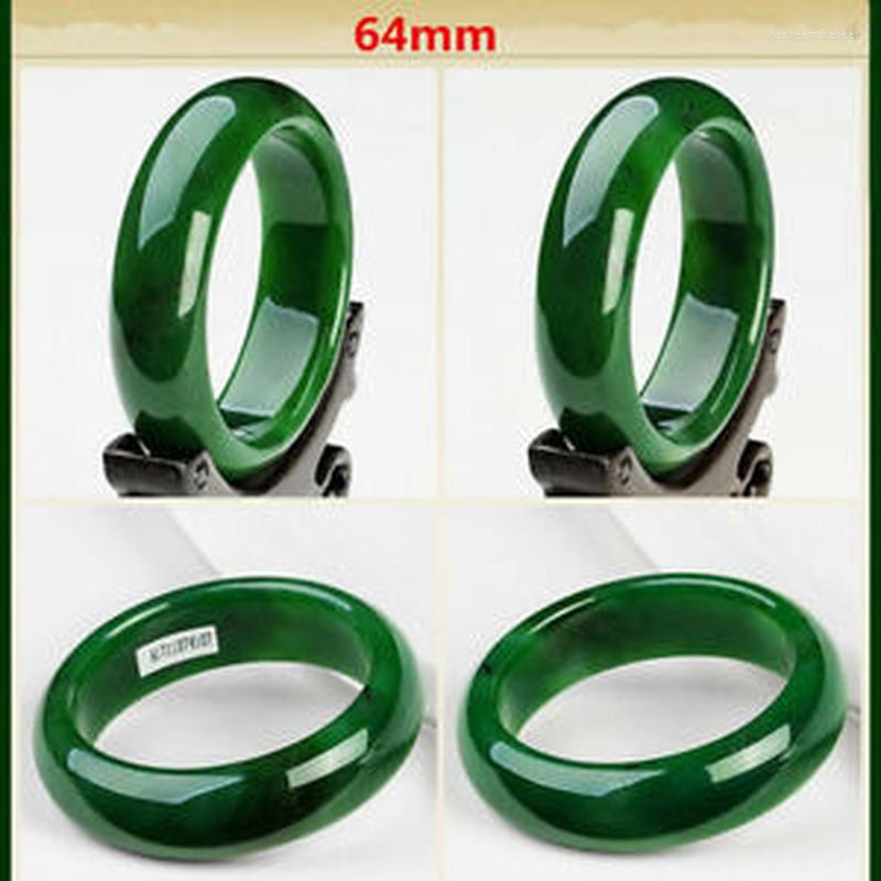 

Bangle Beautiful 54mm-65mm Female Chinese Green Jade Hand-carved Bracelet