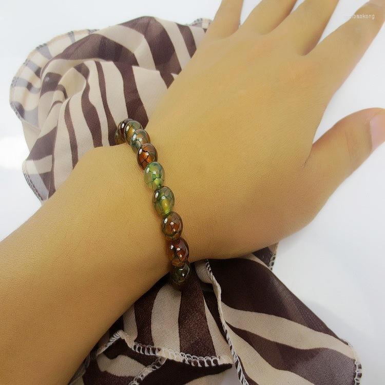

Strand Women Bracelet Natural Stones Buddha Peacock Dragon Onyx Beads Stone 6/8/10/12mm Bangle