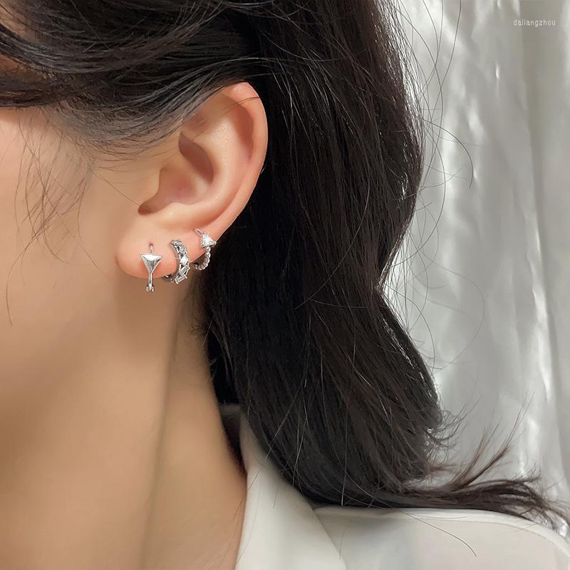 

Stud Earrings VENTFILLE 1PC Silver Gold Color Zircon Earring For Women Girl Gift Triangle Geometry Hiphop Jewelry Drop Wholesale