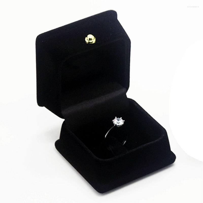 

Jewelry Pouches Flocking Necklace Display Sofa Shape Dustproof Stylish Ring Organizer Box Storage Bedroom Protective Desktop Black