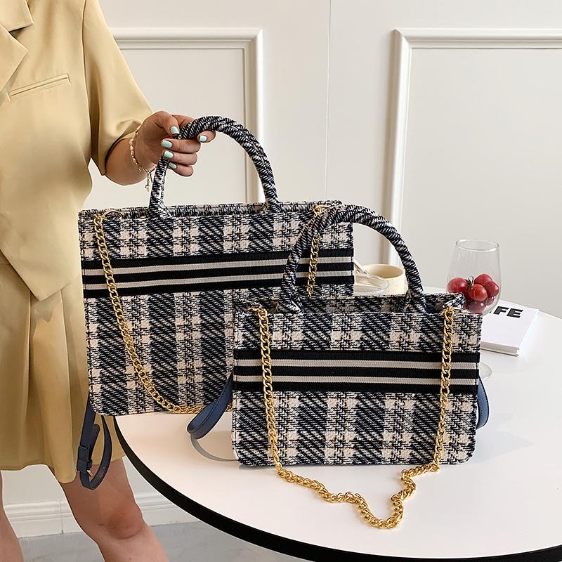 

Evening Bags High Quality Women Canvas Handbags Fashion Ladies Chain Crossbody For Designer Female Tote Shoulder Messenger BagsEvening, Small