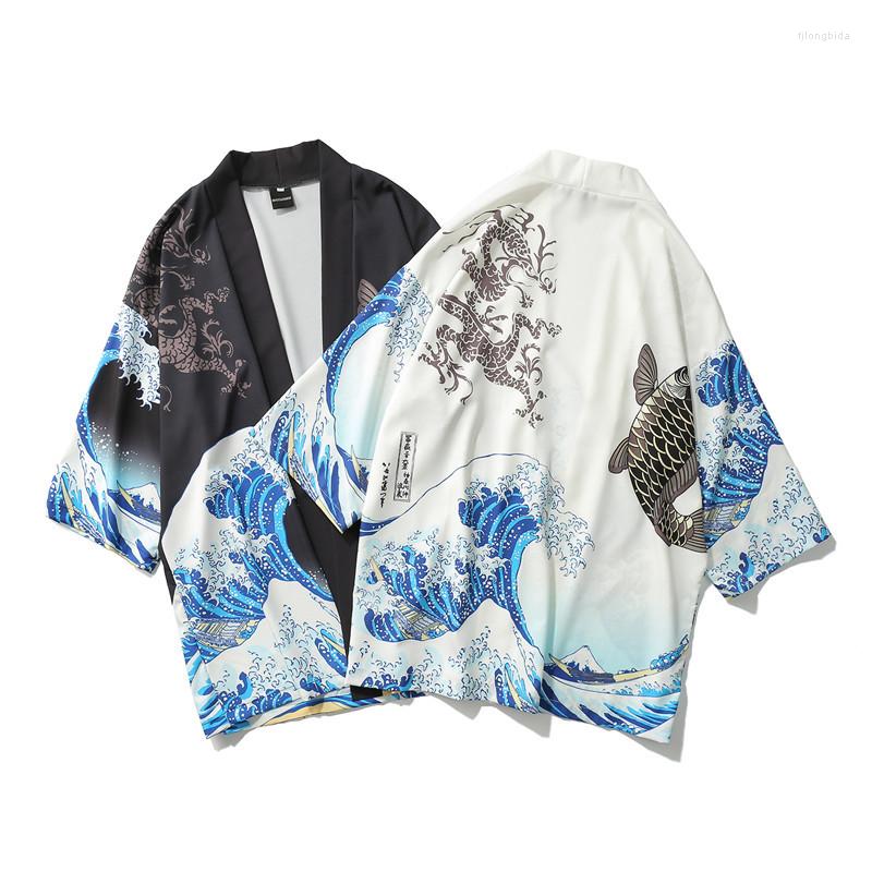 

Ethnic Clothing Kimono Cardigan Men Japanese Obi Male Yukata Men's Haori Samurai Traditional