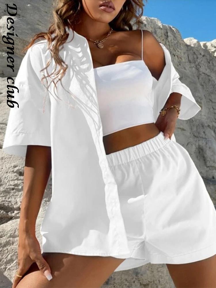 

Womens Two Piece Pants Women Cotton Linen Solid Suit Solid Color Long Sleeve Shirts And Shorts Casual Sports Outfits 230316, Black