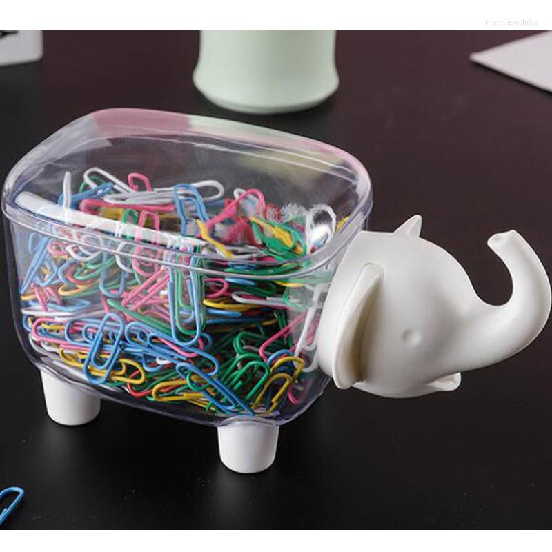 

Jewelry Pouches 1Pcs Creative Mini Plastic Cotton Swab Storage Box Cute Elephant Dust-proof Cosmetic Candy Desktop Organizer