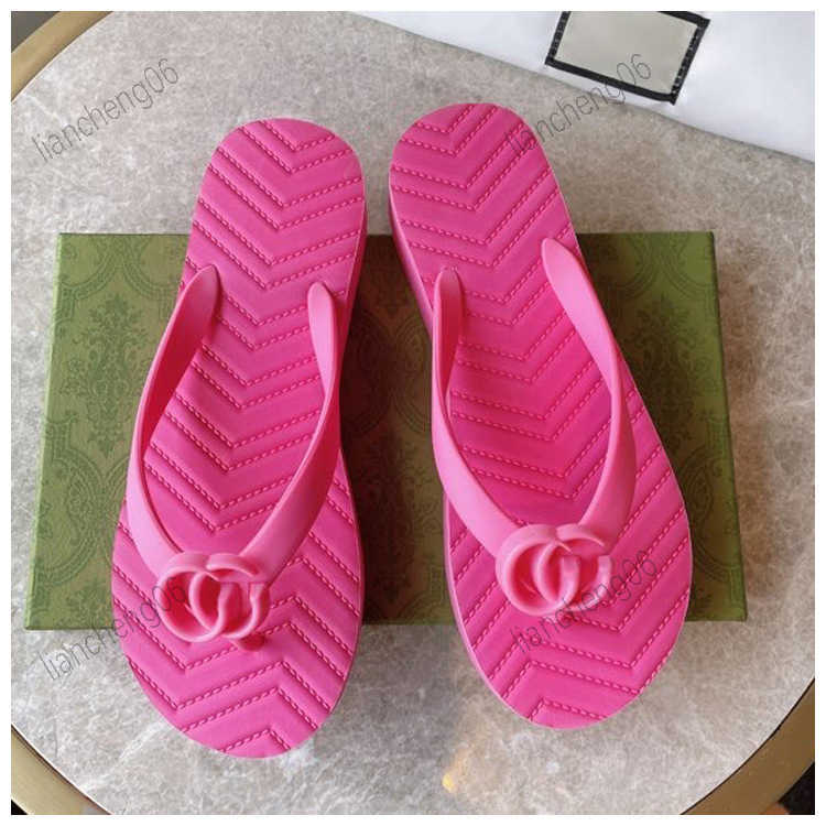 

2023 Slippers Designer Rubber Summer Women's Soft Sole Eva Sandals Outside Wear Beach Shoes Multi-color Non-slip Thick Soles, Fuchsia