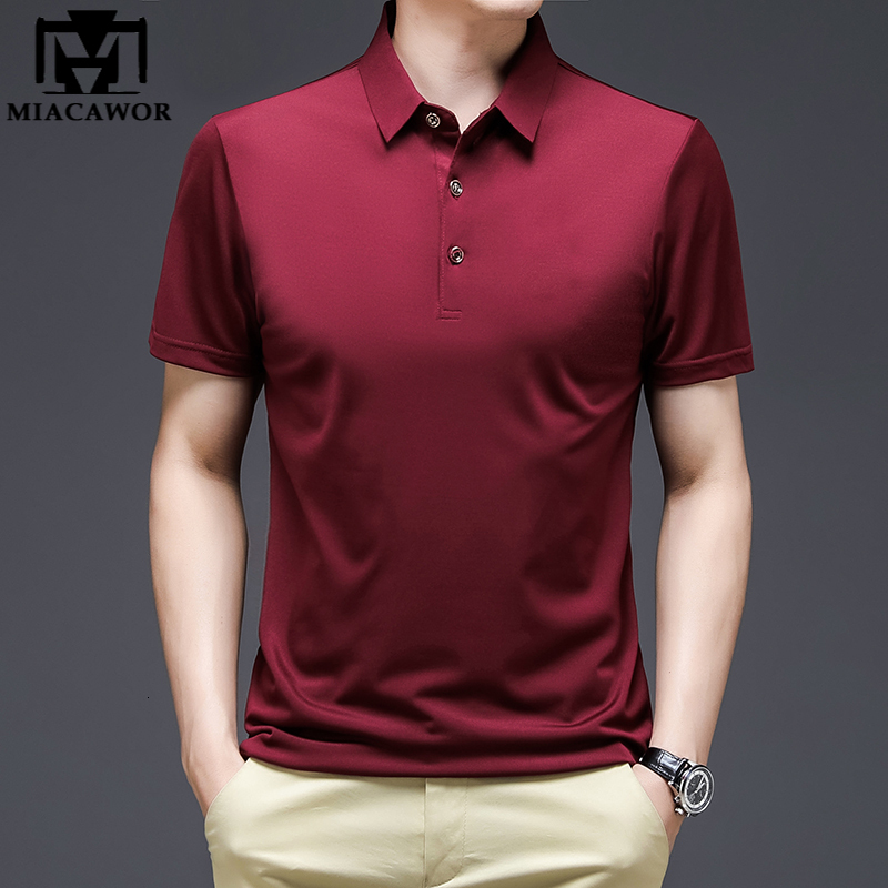 

Men's Polos Summer Short Sleeve Polo Shirt Classic Solid Color Casual Tee Shirts Homme Slim Fit Tops Men Clothing T1026 230317, Navy blue