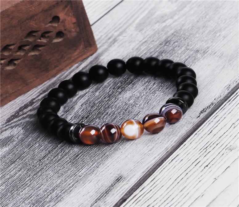 

Minimalist 7 Chakra Balance Yoga Beads Bracelet For Men 8Mm Tiger Eye Natural Stone Agate Hematite Charms Lava Bracelets Stretch 28044283