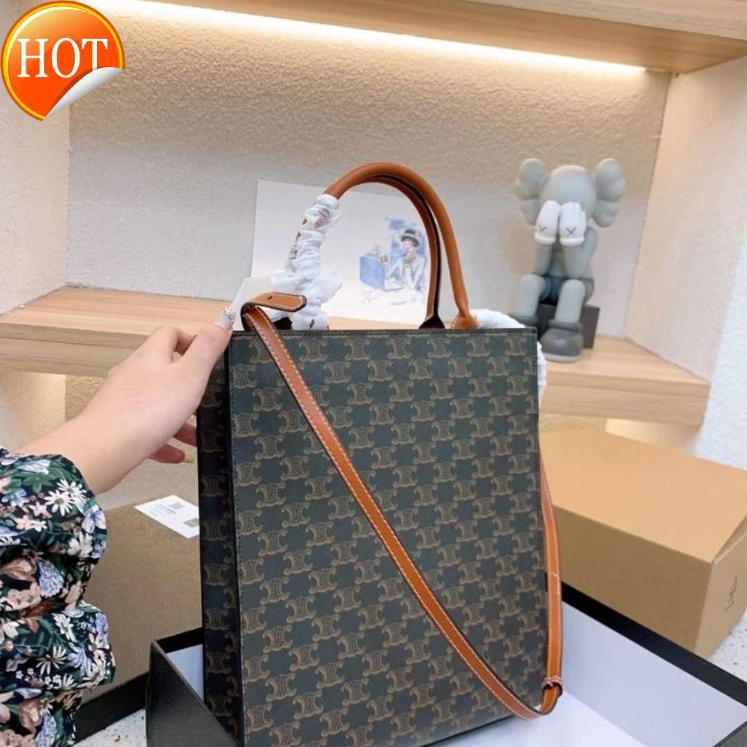 

Luxury Brand Designer Tote Bags Shoulder Crossbody 2023 Women's New Fashion Texture Leather Large Capacity Handbags Factory Direct Sales, Brown old flower small