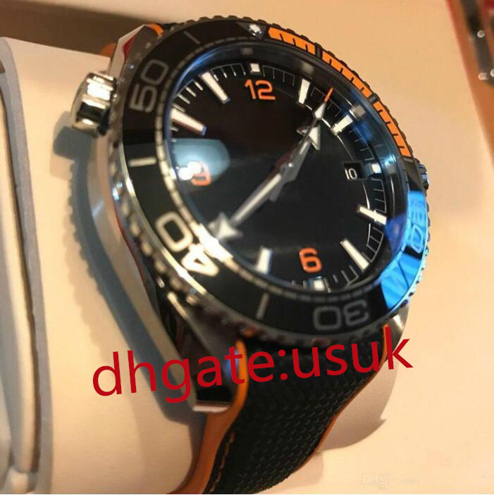 

Mens Men Orange Automatic Watches Movement Mechanical Luxury watch Rubber Strap masters montre Luminous Wristwatches, Customize