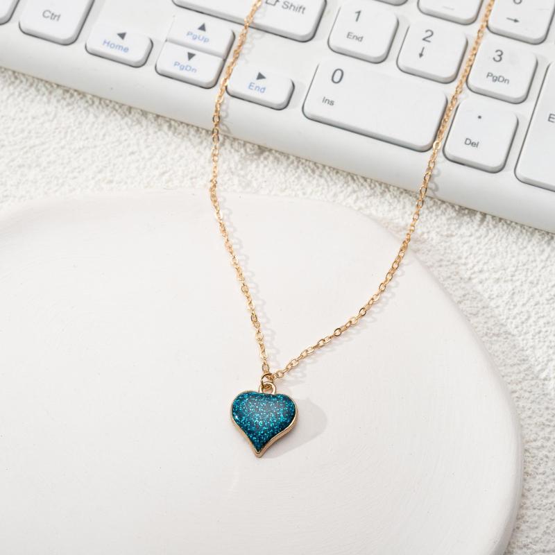 

Chains Necklaces For Women Heart Pendants Necklace Jewelry Fashion Stainless Steel Neck Chain Korean Accessories Girl