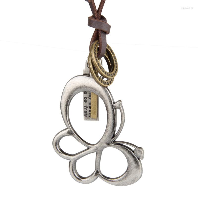 

Pendant Necklaces NIUYITID Vintage Insect & Pendants Men Leather Chain Neckless Jewelry Adjustable Retro Accessories Male Erkek Kolye