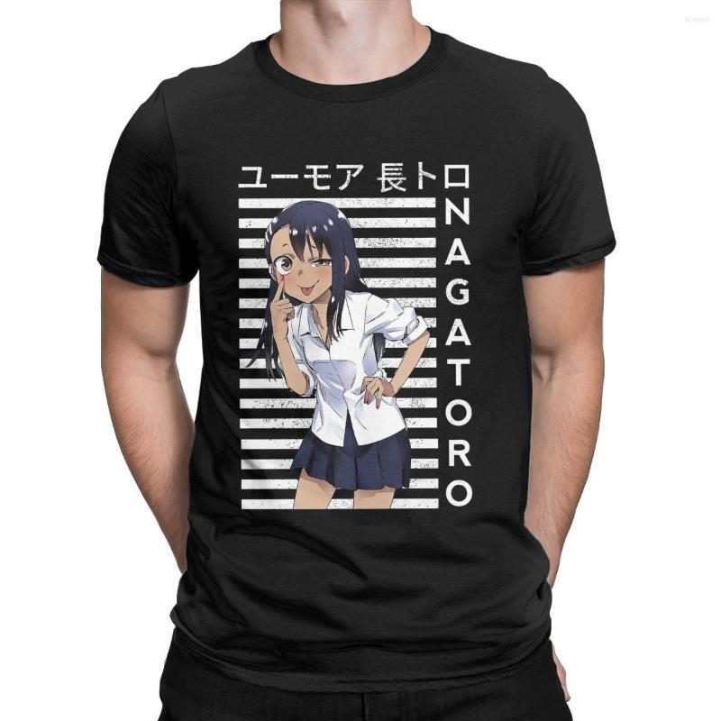

Men' T Shirts Dont Toy With Me Ijiranaide Funny Pure Cotton Tee Shirt Short Sleeve Manga Crew Neck Clothing Summer, Gray