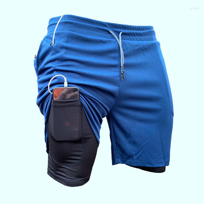 

Men's Shorts 2023 Est Running Men 2 In 1 Training Gym Fitness Joggers Jogging Summer Sports Workout Short Pants, Black
