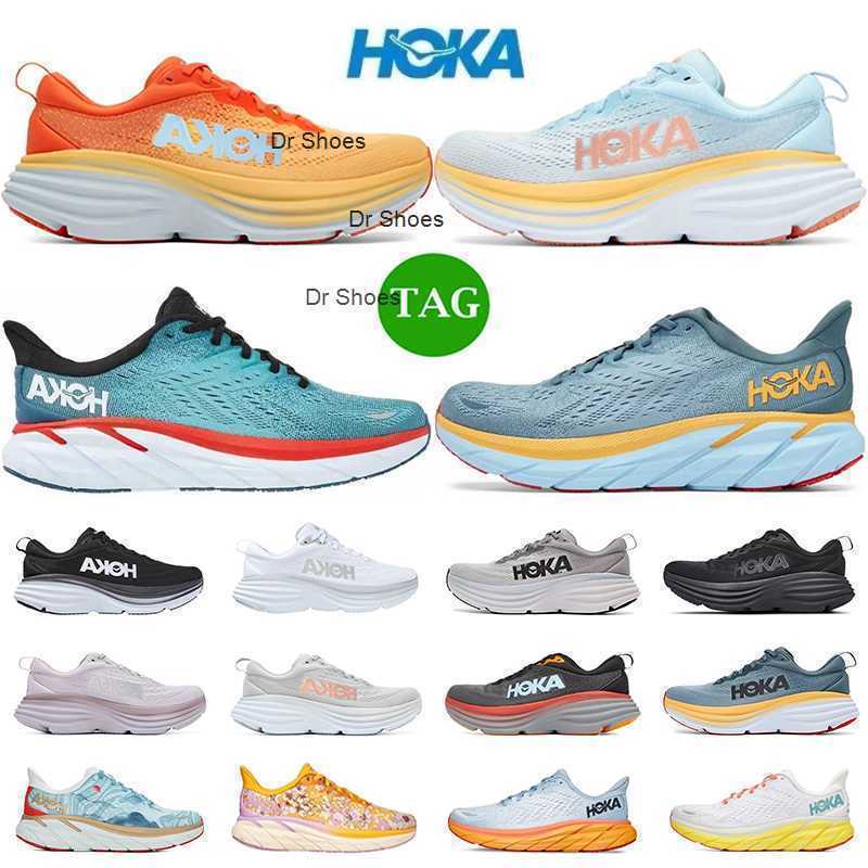 

Men Women Hoka One Bondi 8 Running Shoes Hoka One Clifton 8 Triple Black White Grey Blue Yellow Runners Mens Trainers Outdoor Sneakers, #5