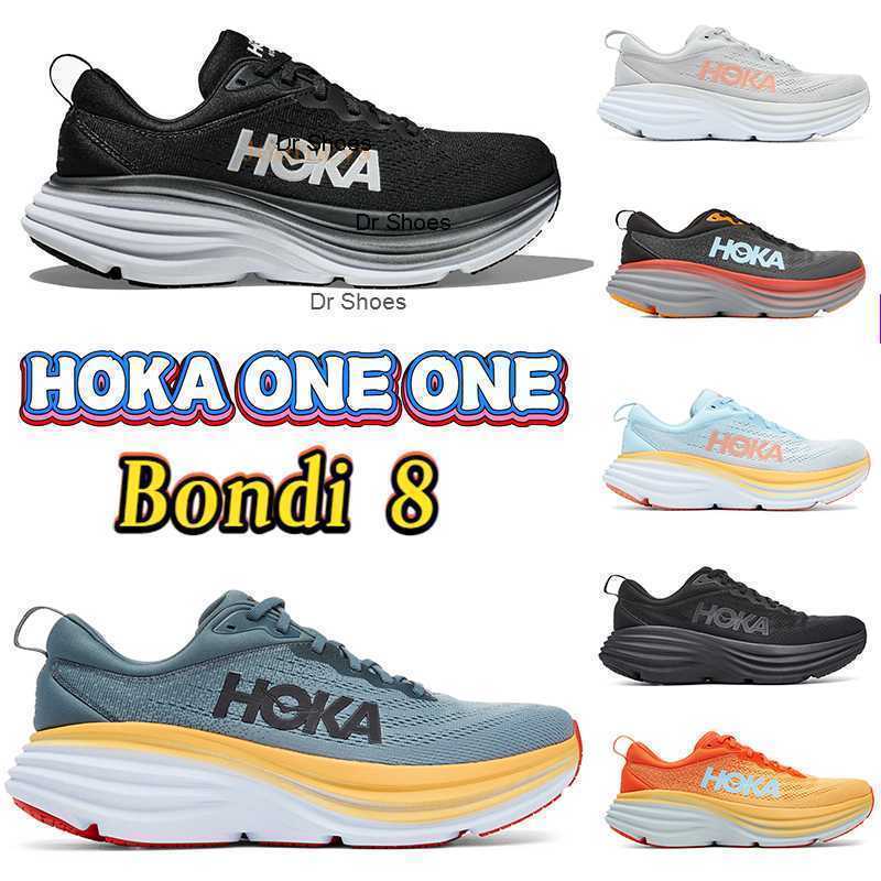 

Designer Hoka Running Shoes Mens hokas Shoe one Bondi 8 womens runner sneaker Triple black White Goblin Blue Lilac Men women Sports Sneakers, #7- shark skin harbor mist