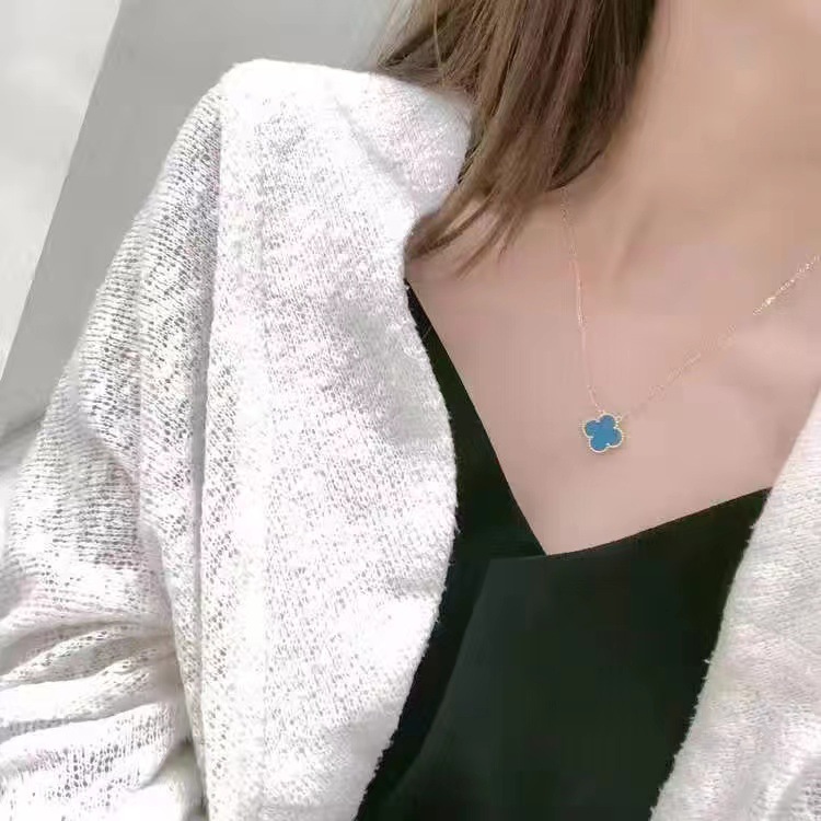 

Classic Double Side Clover Pendant Necklace Jewelry for Women Gift