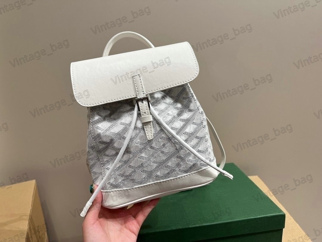 

Mini Alpin Backpack Women Drawstring Bag Houndstooth Pattern Luxurys Adjustable Leather Strap Top Handle Shoulder Crossbody Bags Handbag Multi Color