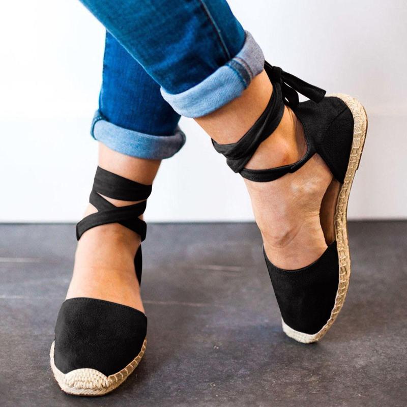 

Sandals Shoes Women's Flat Fringe Summer Platform Closed With Buckle Elegant Pumps Low Top Breathable Lace Up Single, Gy
