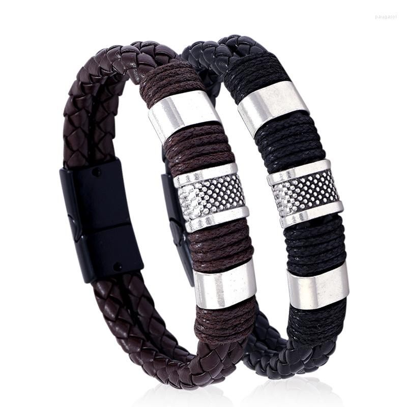 

Charm Bracelets 2023 European And American Models Retro Fashion Personality Woven Bracelet Men's