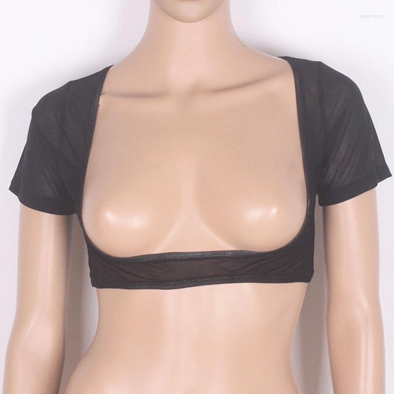

Stage Wear 20 Colors Bellydance Dancewear Short Sleeves Chest Support Bottoming Shirt Women Bodysuit For Belly Dance, Pink