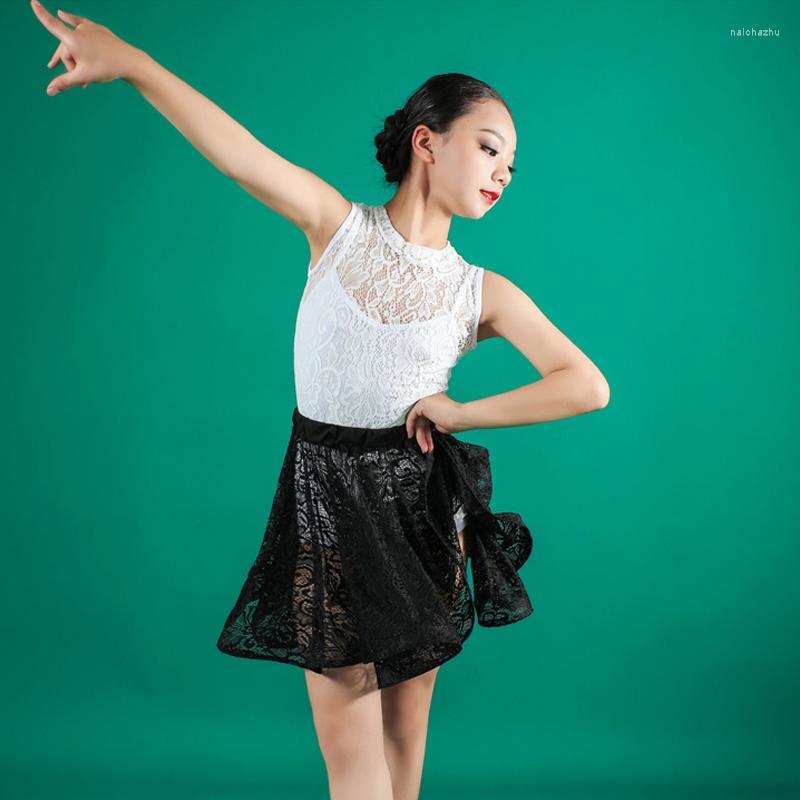 

Stage Wear Girls Latin Dance Fringe Dress Kids Ballroom Competition Evening Party Performance Clothing Top Skirt Set, Style4