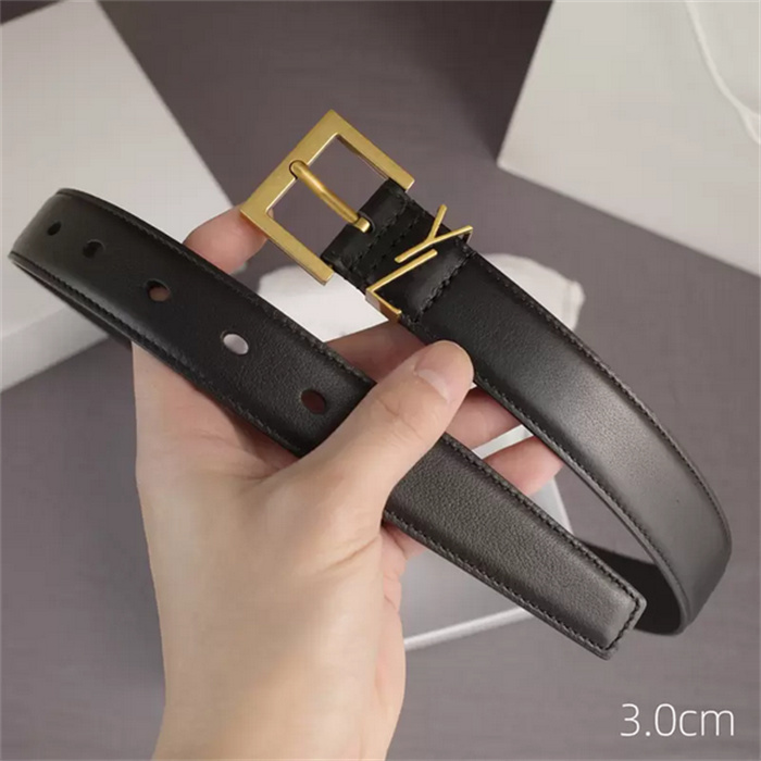 

Belt for Women Genuine Leather 3cm Width High LYS Quality Men Designer Belts S Buckle cnosme Womens Waistband Cintura Ceintures D2108261, Black