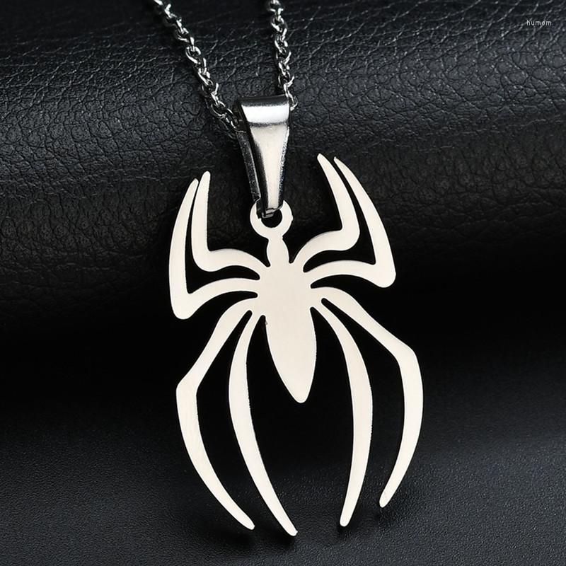 

Chains Necklace Animal Trendy Stainless Steel Spider Pendant O-Chain Creativity Design For Women Man Punk Party Jewelry Gifts