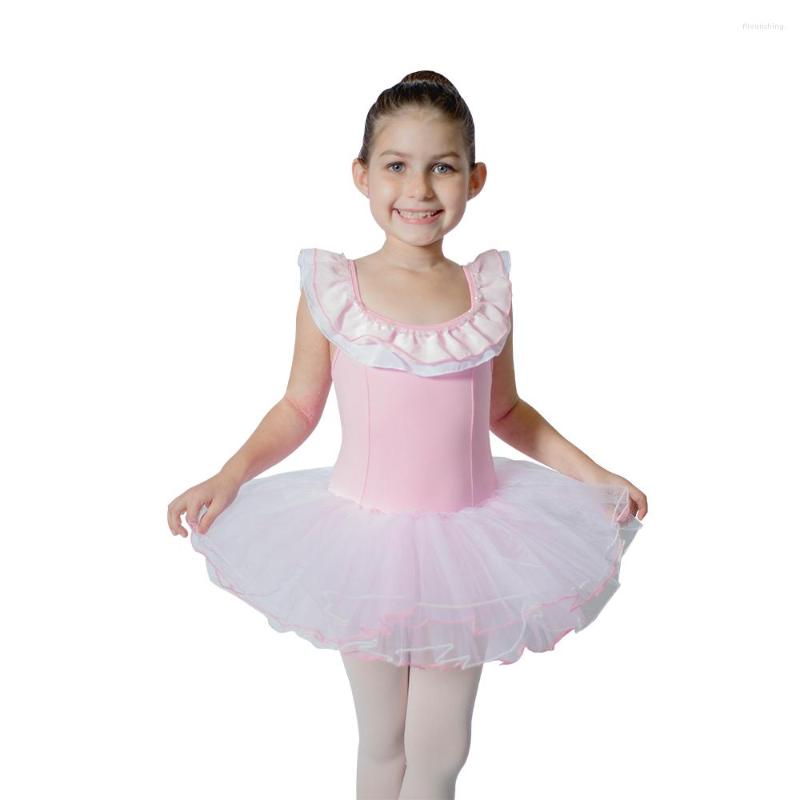 

Stage Wear Kids Ballet Tutu Dress Black And Red Cotton/Lycra Sleeveless Dance Leotard For Girls Performance, Light pink