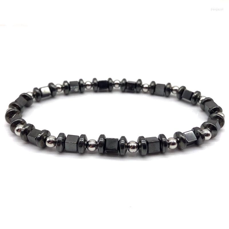 

Strand 2023 Fashion Cube Bracelet Men Temperament Handmade Hematite Stone Bead For Jewelry Gift