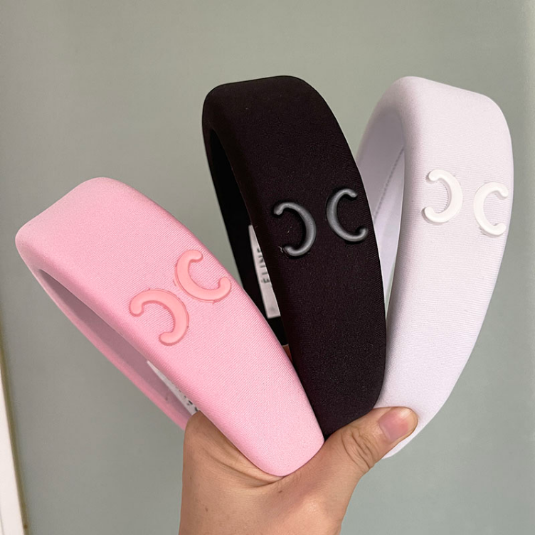 

luxury Brand Designer Simple sponge Multicolor Headband for Womens French Elegant Solid Wide Hair Hoop Sports Turban Headwrap Women's Hair Accessories, Pink