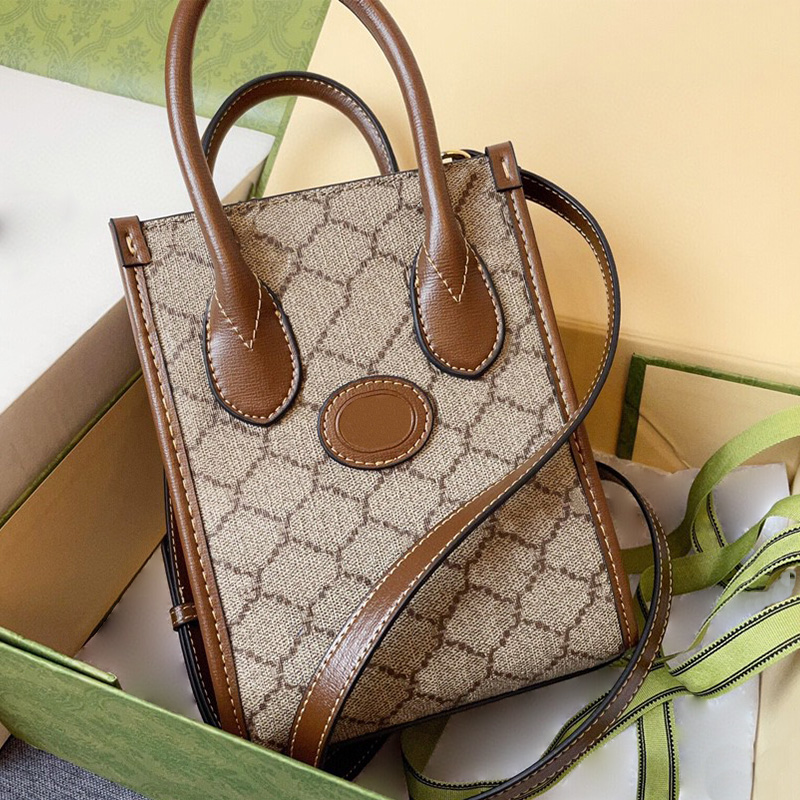

Designer bag 671623 Unisex vintage fashion tote Printed leather mobile phone bag Mens and womens portable exquisite bag Crossbody bag, Multi-color