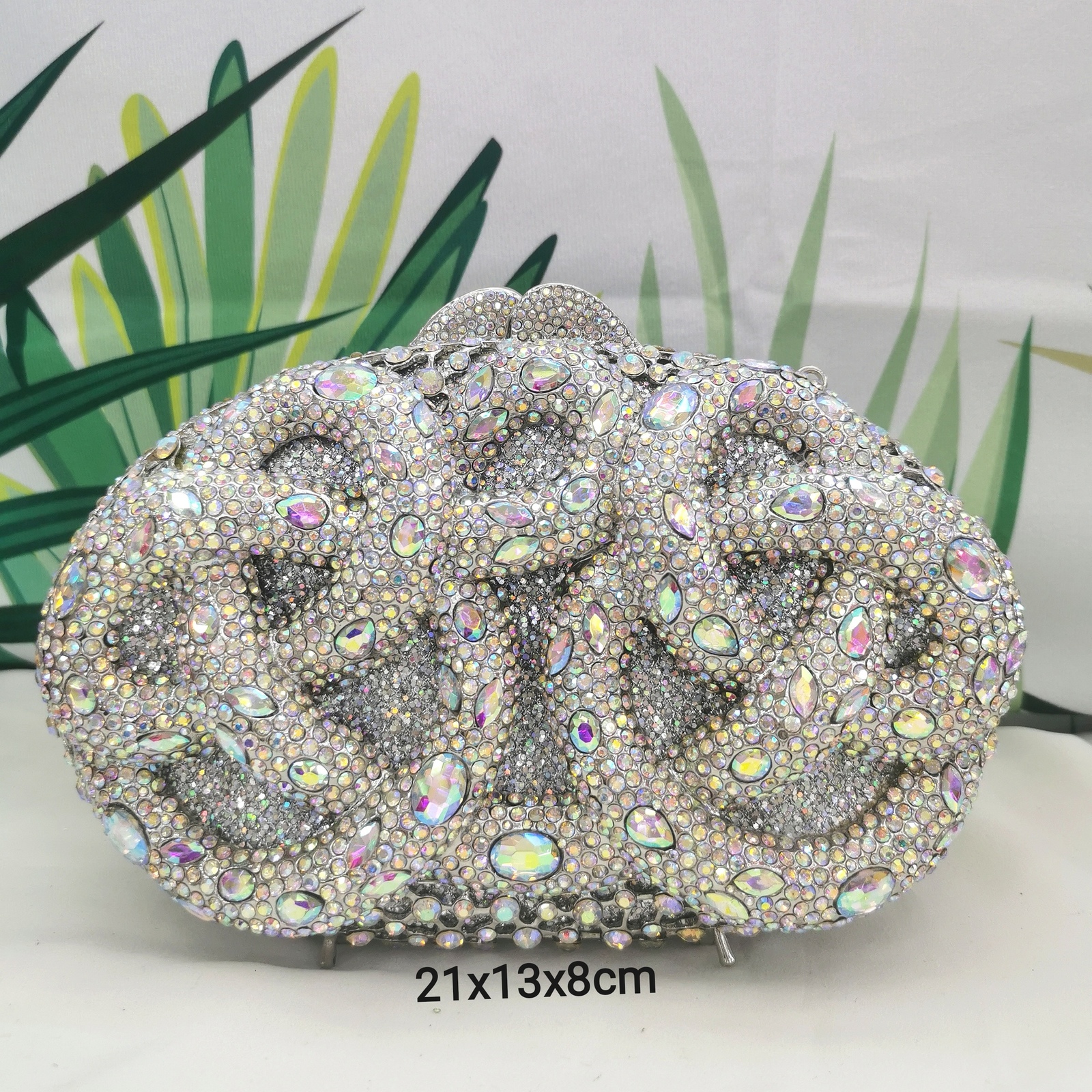 

Evening Bags Lady pinkGreenSilver Luxury Fashion Female Diamond Crystal Clutch Elegant Gold Metal Wedding Dinner Purses 230316, Show as picture