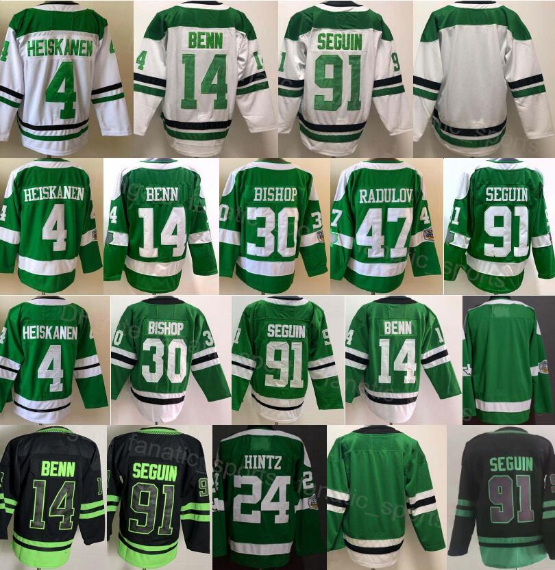 

Men Ice Hockey Reverse Retro 91 Tyler Seguin Jersey 30 Ben Bishop 24 Roope Hintz 4 Miro Heiskanen 47 Alexander Radulov 14 Jamie Benn Stitche, 30 green