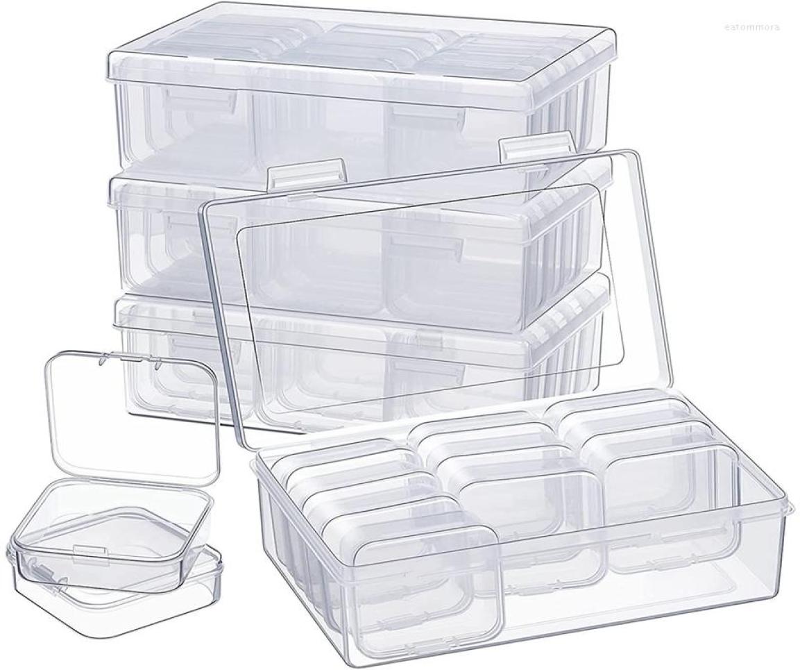 

Jewelry Pouches Clear Plastic Storage Box With Hinged Lid Small Items And Rectangular Craft Supplies4592604