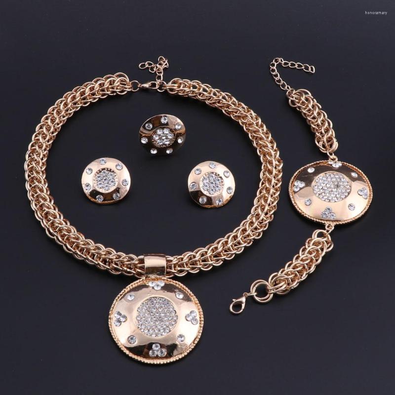 

Necklace Earrings Set OEOEOS African Beads Jewelry Dubai Turkish For Women Crystal Wedding Jewellery, Picture shown