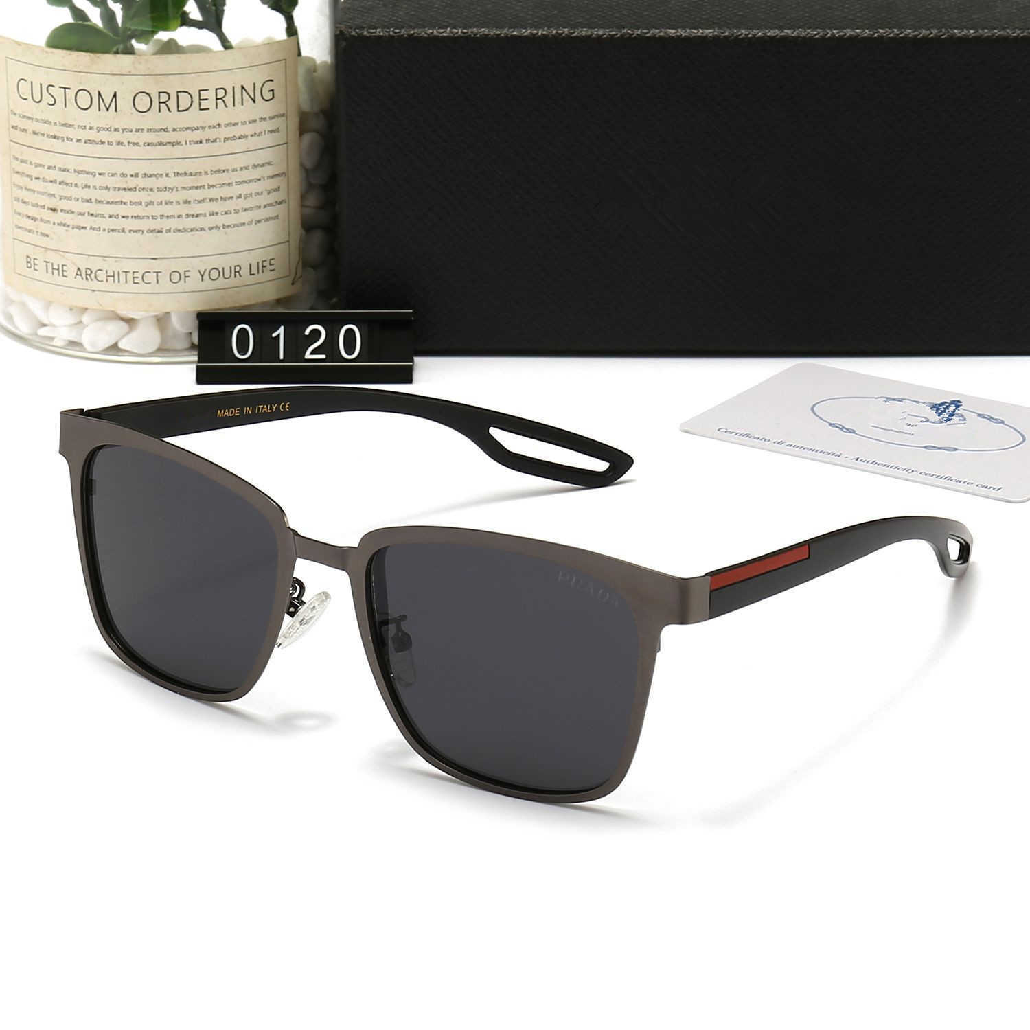 

Designer Luxury Sunglasses Men's Women's Unisex Travel Sunglasses Black Grey Beach Shade Hat Pilot Sunglasses