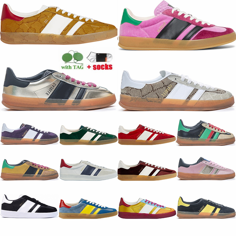 Gazelle Designer Chaussures Pour Hommes Femmes Mode Luxurys Flats Casual Sneakers Dhgates Chaussures En Daim Rose Velours Blanc XAD 2023 Formateu