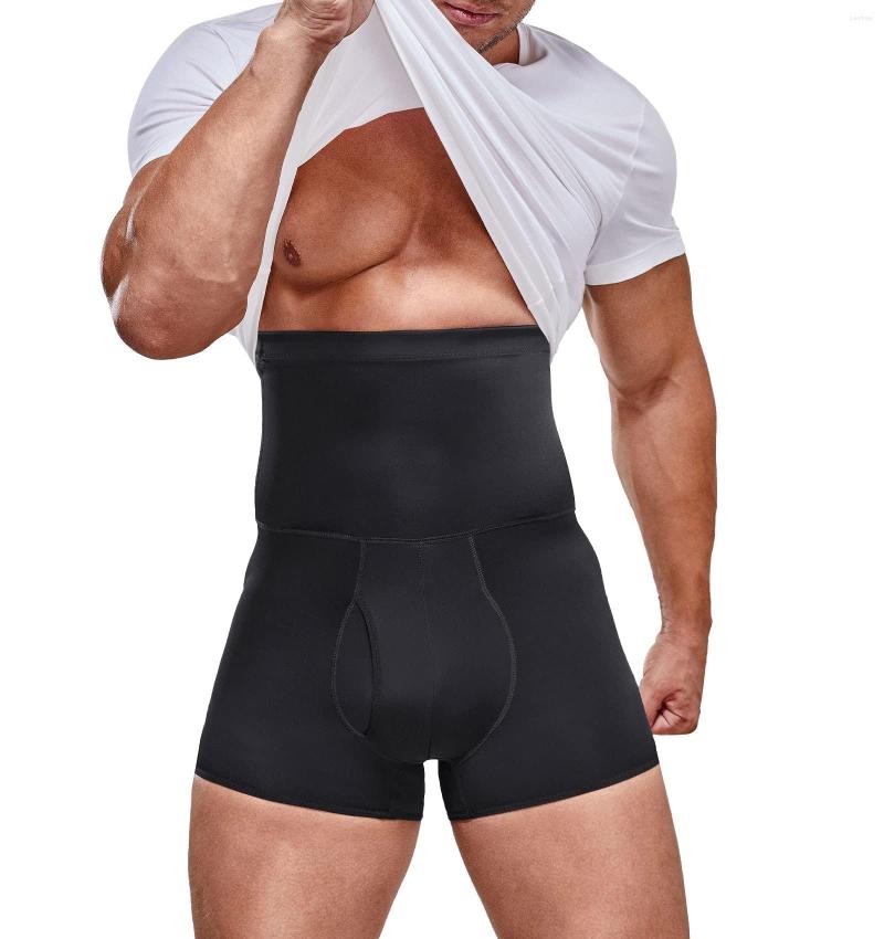 

Men' Body Shapers Men' Fitness Tummy Control Shorts High Waist Slimming Compression Underwear Shaper Seamless Belly Girdle Boxer