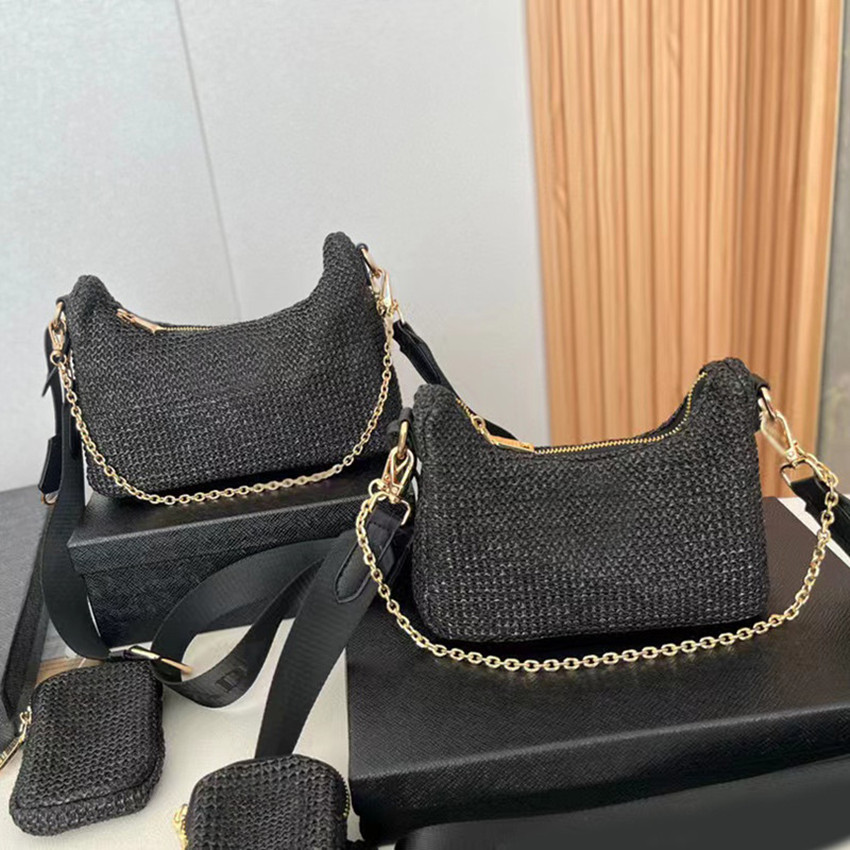 

Top Luxurys Designers Shoulder Bags Three Pieces Sets Black Saddle Handbag Messenger Women Totes Fashion Handbags Classic Crossbody Clutch Purse Wallet Cross Body, Color 1-big 24cm-with logo