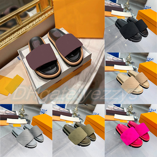 

man slipper designer pool pillow woman sandal luxury comfort flat Mules Padded Front Strap shoe Slippers Fashionable Easy-to-wear Style slide, #5 grey
