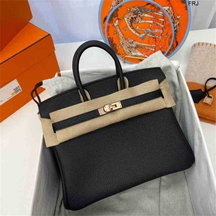

Designer Bags Birkin Handbags Herms Luxurys Women Sewn Love Hand Horse Womens Platinum Bag Handbag Imported Togo Leather Wax Thread 30cm AM9U Have Logo frj, Sky blue