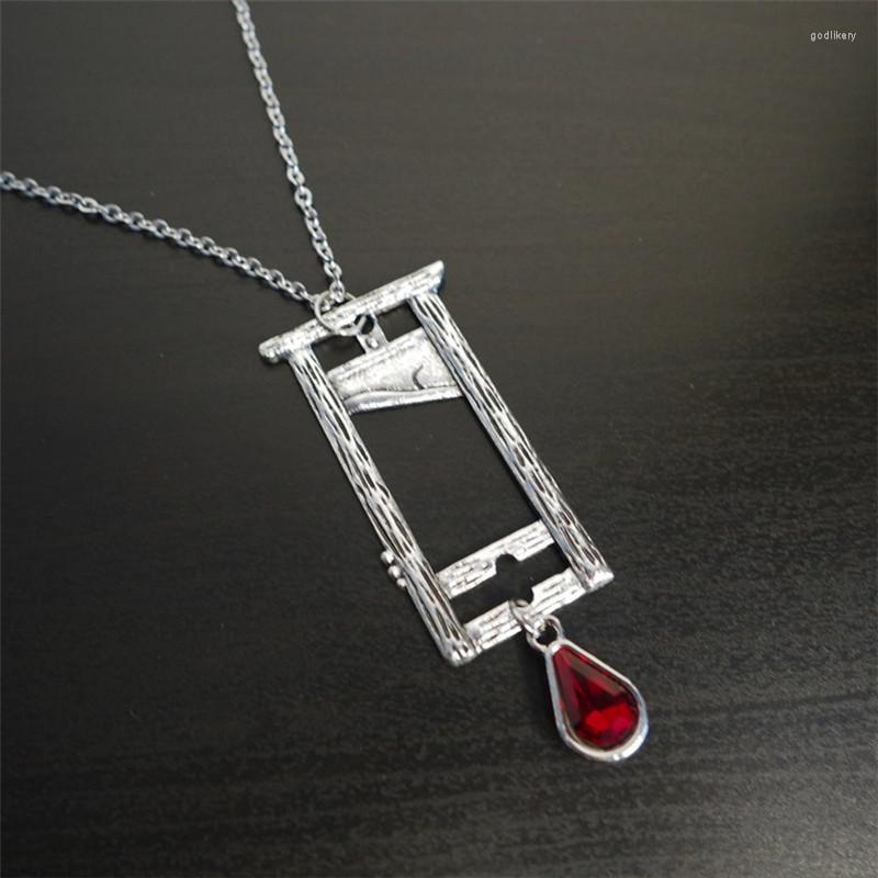 

Pendant Necklaces Gothic Halloween Silver Plated Guillotine Gate Knife Necklace Wedding Party Holiday Gift For Men And Women Daily Jewelry