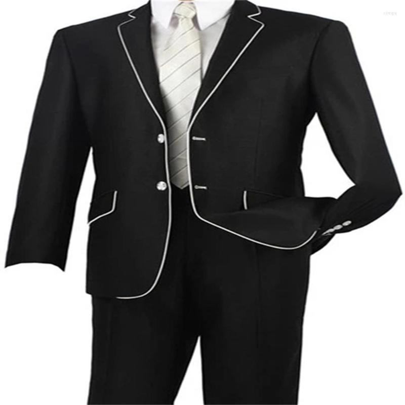 

Men's Suits 2023 High-Quality Single-Breasted Notch Lapel Slim-Fit Black Men's Suit Custom Tuxedo Prom Dress 2-Piece (Coat Pants), Same as picture