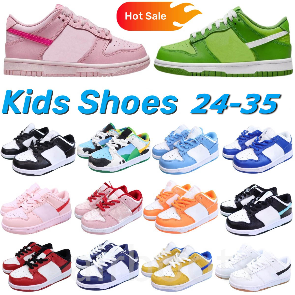 

Dunks Kids Shoes Low Dunke Girls Boys Sb Sports Baby Sneakers Designer Trainers Running Basketball Shoe Retro Black Kid Youth Toddler Infants Athletic Size 24-35, 22