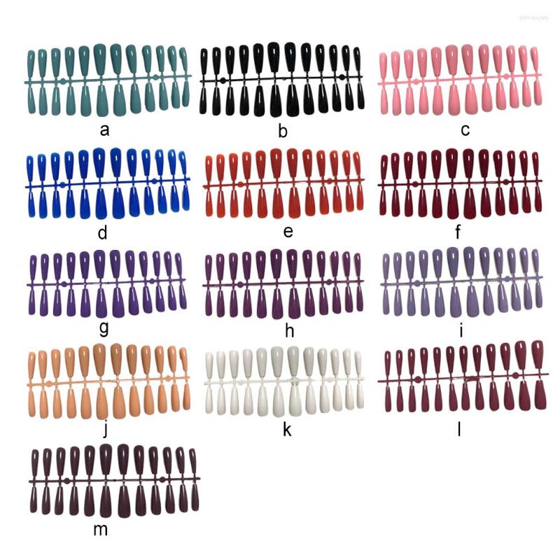 

False Nails 24 Pieces Fake CoffinPress-on Design Extra Long Full Cover Artificial Nail Tips Manicure Supplies For Women Girls, Purple